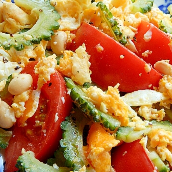 5分 大豆で 湯がいたゴーヤとトマトの炒め物 レシピ 作り方 By ジョン リーバス 楽天レシピ 5分 大豆で 湯がいたゴーヤとトマトの炒め物 レシピ 作り方 By ジョン リーバス 楽天レシピ